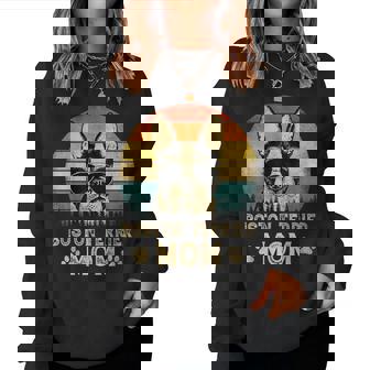 Vintage Boston Terrier Mom Dog Lovers Mother's Day Women Sweatshirt - Thegiftio