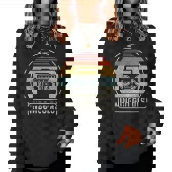 Vintage Cassette Tape Indigo Rock Girls Music Retro Sunset Women Sweatshirt - Thegiftio UK