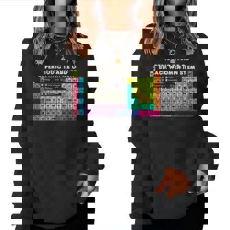 Vintage Color Periodic Table Of Black In Stem Science Women Sweatshirt | Mazezy