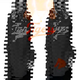 Vintage Tigers Nickname Boys Girls Orange Women Sweatshirt | Seseable CA