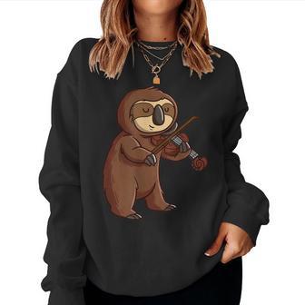 Violinist Slothioliniola Player Music Lover Sweatshirt Frauen - Geschenkecke