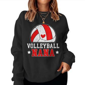 Volleyball Nana Grandma Cute Nana Of A Volleyball Player Women Sweatshirt - Thegiftio UK