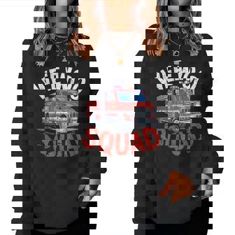 Wee Woo Squad Firefighter Fire Truck Fireman Women Women Sweatshirt - Seseable