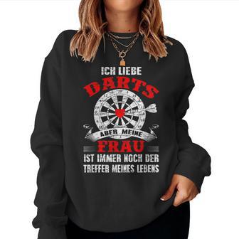 My Wife Is The Hit Of My Life Darts Sweatshirt Frauen - Geschenkecke