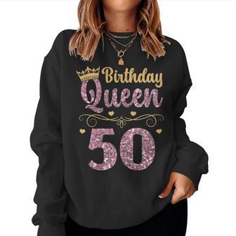 Women's 50Th Queen Birthday 50 Years Fift Sweatshirt Frauen - Geschenkecke