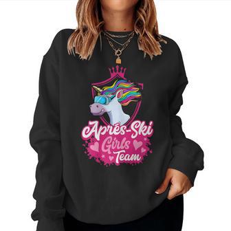 Women's Apres Ski Unicorn Girls Team Party Ski Goggles Girls Saying Sweatshirt Frauen - Geschenkecke