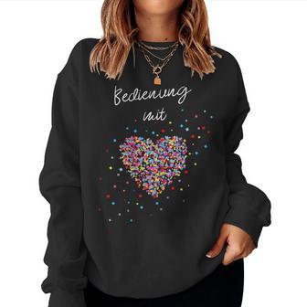 Women's With Heart Waitress Restaurant Sweatshirt Frauen - Geschenkecke