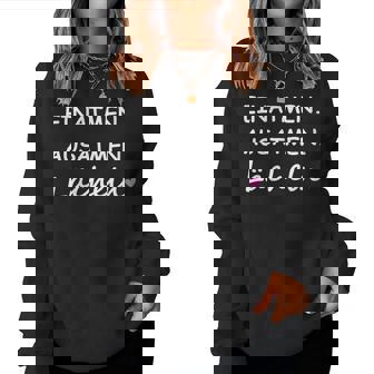 Women's Inhalation Exhalation Smile Sayings Statement With Saying With-Neck Sweatshirt Frauen - Geschenkecke