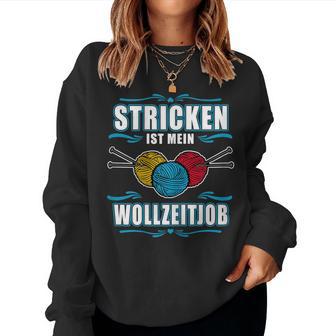 Women's Knitted Is My Woll Zeitjob Knitted Sweatshirt Frauen - Geschenkecke