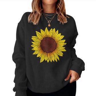 Women's Sunflower Topintage Sunflower Cottagecore Style S Sweatshirt Frauen - Geschenkecke