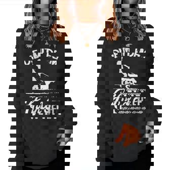 Women's With-Neck Die Mit Dem Hund Geht Hundemama Dog Lover Sweatshirt Frauen - Seseable
