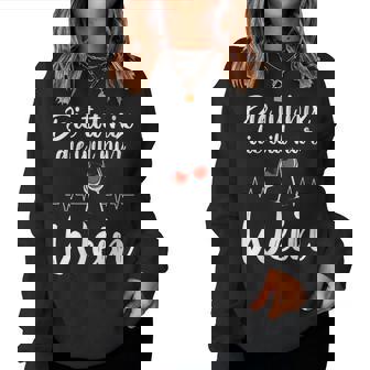 Women's With-Neck Die Tut Nix Die Will Nur Wein Sweatshirt Frauen - Seseable