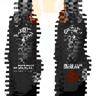 Women's With-Neck Guck Mich Nicht In Diesem Ton An Schaf Saying Sweatshirt Frauen - Seseable
