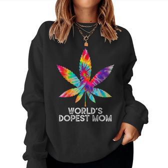 World's Dopest Mom Weed Soul Cannabis Tie Dye Mother's Day Women Sweatshirt - Thegiftio UK