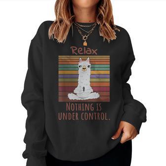 Yoga Outfit Ladies Girls Llama Buddha Sweatshirt Frauen - Geschenkecke