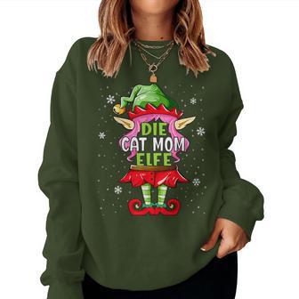 Cat Mom Elf Outfit Christmas Family Christmas Sweatshirt Frauen - Geschenkecke