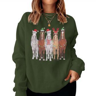 Christmas Horses Winter Pony Riding Sweatshirt Frauen - Geschenkecke