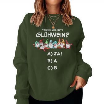 Christmas Mulled Wine Gnome Elf Christmas Market Sweatshirt Frauen - Geschenkecke