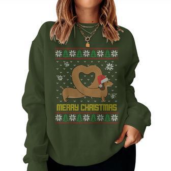 Dachshund Christmas Jumper Women's Christmas Jumper Ugly Sweatshirt Frauen - Geschenkecke