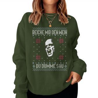 Empire Me The Wine X Du Dumme Sau Xmas Wineino Meme Sweatshirt Frauen - Geschenkecke