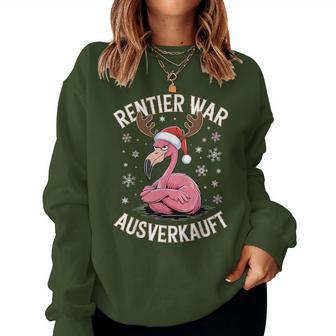 Christmas Flamingo Reindeer Was Out Sold Out Sweatshirt Frauen - Geschenkecke