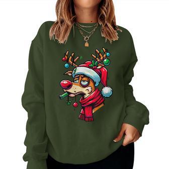 Reindeer Xmas Christmas Christmas Sweatshirt Frauen - Geschenkecke