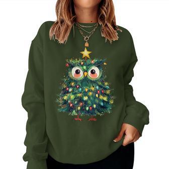 Girls Boys Owl Pyjamas Christmas Lights Sweatshirt Frauen - Geschenkecke