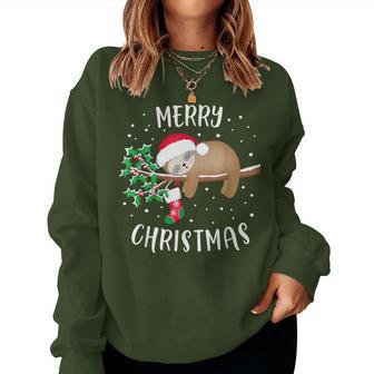 Merry Christmas Sloth Christmas Party Outfit Christmas Sweatshirt Frauen - Geschenkecke