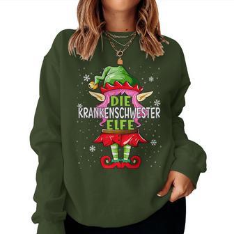 Nurse Elf Christmas Family Christmas Sweatshirt Frauen - Geschenkecke