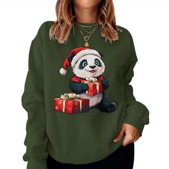 Pandas Christmas Sweatshirt Frauen - Geschenkecke