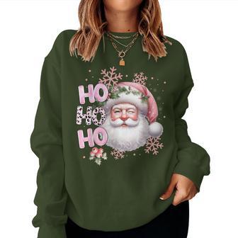 Santa Claus Pink Christmas Holidays Girls Sweatshirt Frauen - Geschenkecke