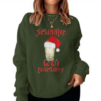 Schääne Woi Nachde Woinachde Christmas Wine Riesling Sweatshirt Frauen - Geschenkecke