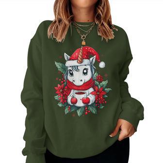 Unicorn Christmas Children Christmas Unicorn Sweatshirt Frauen - Geschenkecke