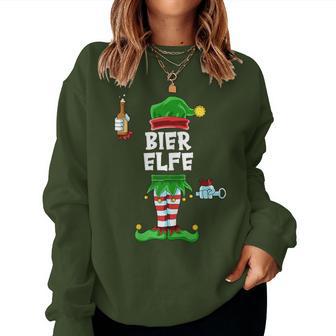 Women's Beer Elf Partner Look Beer Drinking Christmas Family Sweatshirt Frauen - Geschenkecke