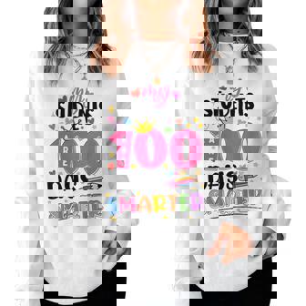 100Th Day Of School My Students Are 100 Days Smarter Teacher Women Sweatshirt - Monsterry