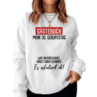 30Th Birthday Party Guest Book Man Woman Decoration Sweatshirt Frauen - Geschenkecke