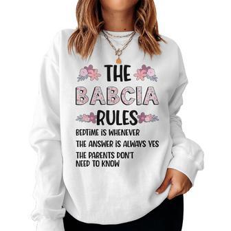 Babcia Grandma Rules Babcia Grandmother Women Sweatshirt - Thegiftio UK