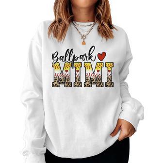 Ballpark Mimi Baseball Softball Mom Leopard Mother's Day Women Sweatshirt - Thegiftio UK