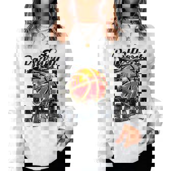 Basketball Mama Coquette Bow Game Day Sports Lover Mom Women Sweatshirt | Seseable CA