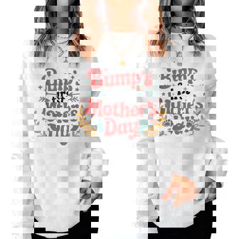 Bump’S First Mother's Day For A New Expecting Mom Women Sweatshirt | Mazezy