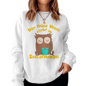 Coffee Owls Early Bird Owl Saying Sweatshirt Frauen - Geschenkecke