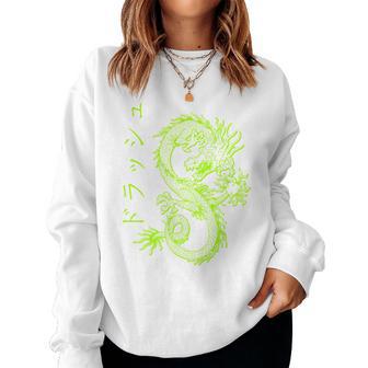 Dragon Streetwear E-Girl Aesthetic Retro 90S Japan Dragon S Sweatshirt Frauen - Geschenkecke