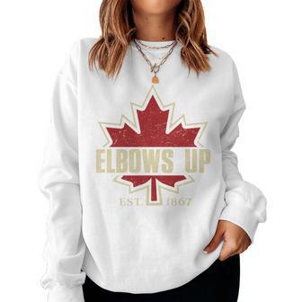 Elbows Up Canada 1867 Freedom Stand Strong & Proud Women Women Sweatshirt - Thegiftio UK