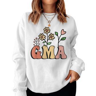 Floral Gma For Grandmother Wildflower Women Sweatshirt - Thegiftio UK