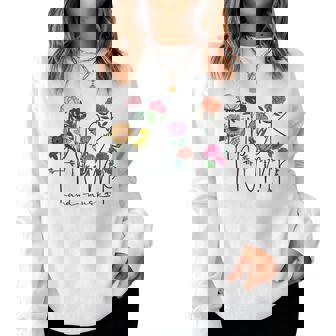 Anti Trump Subtle Floral Flower Anti-Trump Girls Women Sweatshirt - Seseable