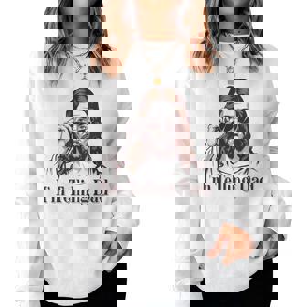 I'm Telling Dad Retro Religious Christian Jesus Women Sweatshirt | Seseable CA