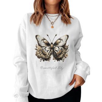 Hip Hop Butterfly Y2k Backprint Streetwear Sweatshirt Frauen - Geschenkecke