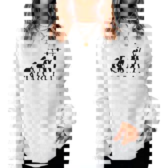 Human Evolution Fitness Girl Barbell Gym Divertido Sin Mangas Sudadera Mujer - Regaloses