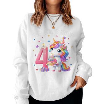 Kinder 4 Geburtstag Mädchen 4 Jahre Einhorn Party Outfit Einhorn Sweatshirt Frauen - Geschenkecke