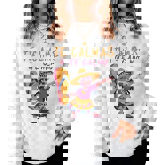Mère Mexicaine Espagnole Expression Te Calmas O Te Calmo Sweat-shirt pour femme - Cadeauxyz